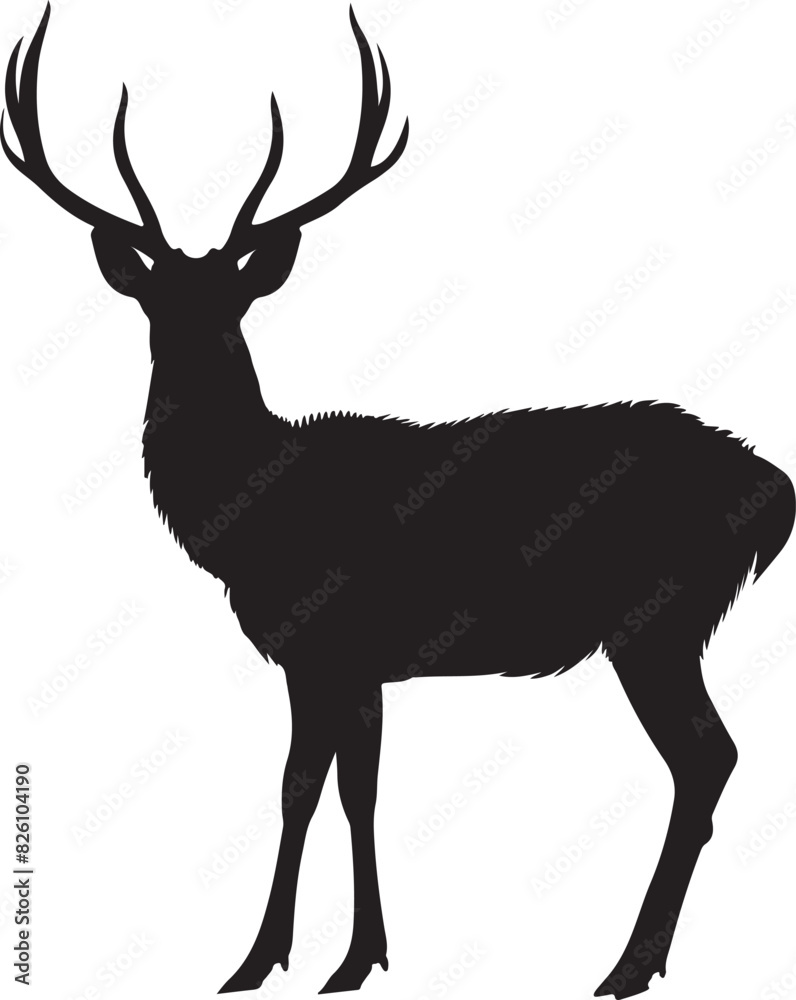 Obraz premium deer animal silhouette vector