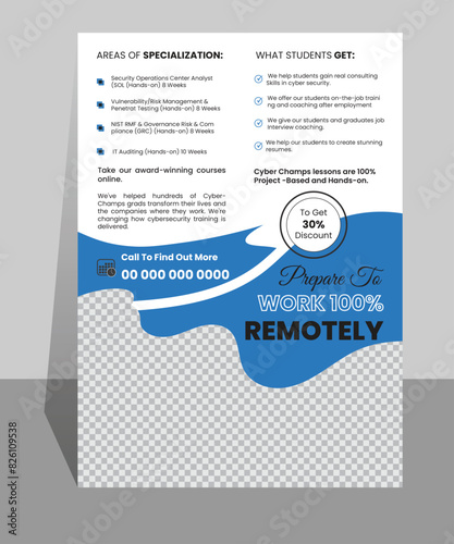Modern and unique layer maintain vector business flyer design template. 
