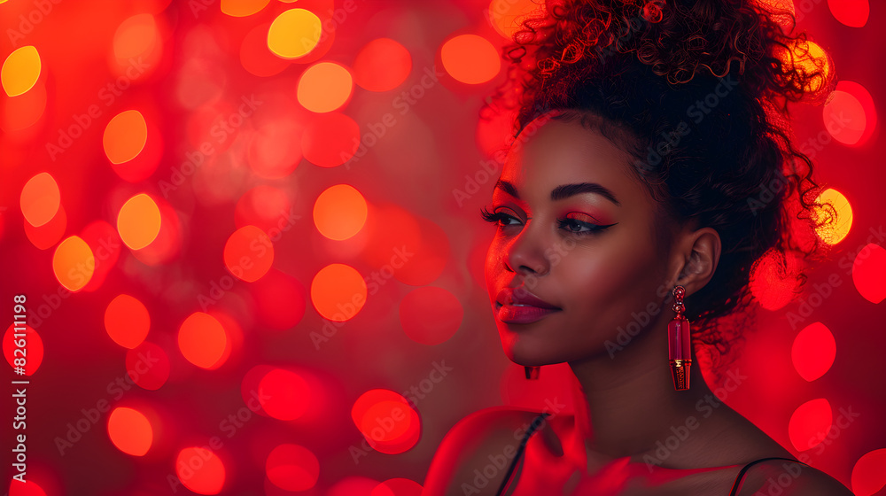 portrait of a woman with heart portrait of a woman with heart
