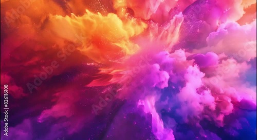 beautiful abstract colorful explosion background footage photo