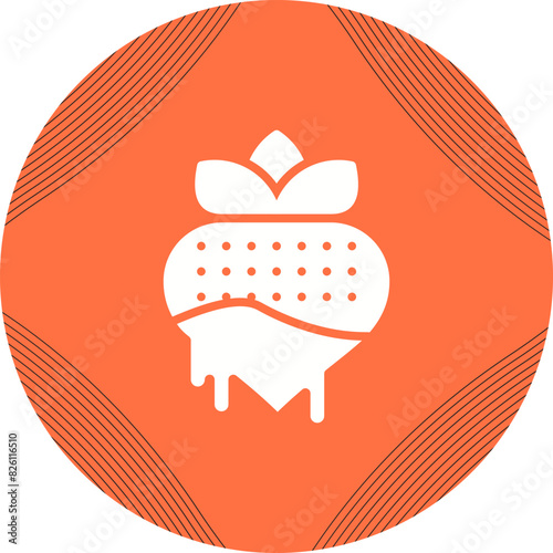 Chocolate strawberry Vector Icon