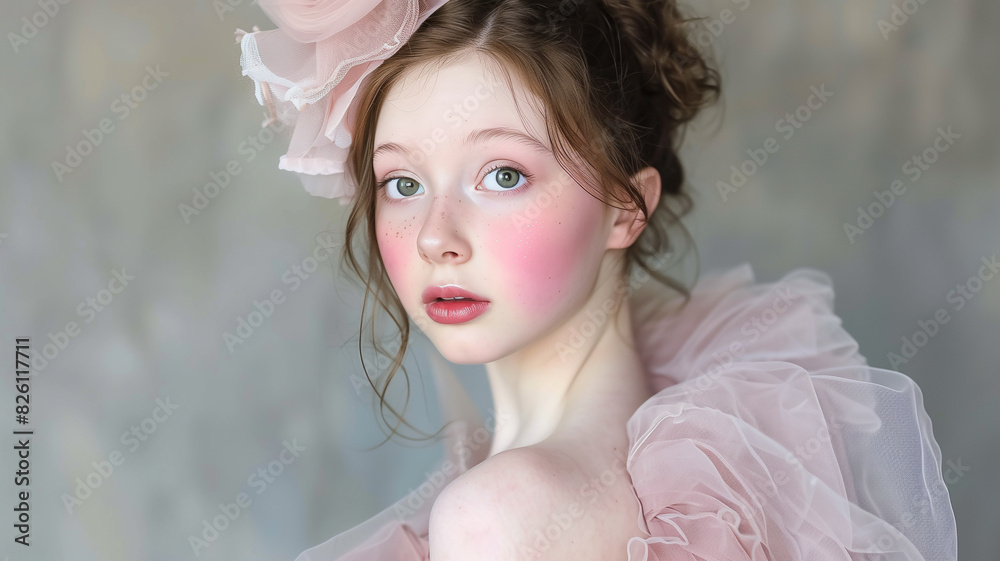 The young ballerina's ethereal glow, a radiant beacon of grace and elegance, her porcelain skin kissed by the softest blush, her lips glistening with a delicate sheen. The young ballerina's ethereal glow, a radiant beacon of grace and elegance, her porcelain skin kissed by the softest blush, her lips glistening with a delicate sheen.