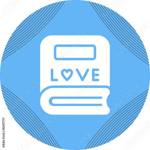 Love story book Vector Icon