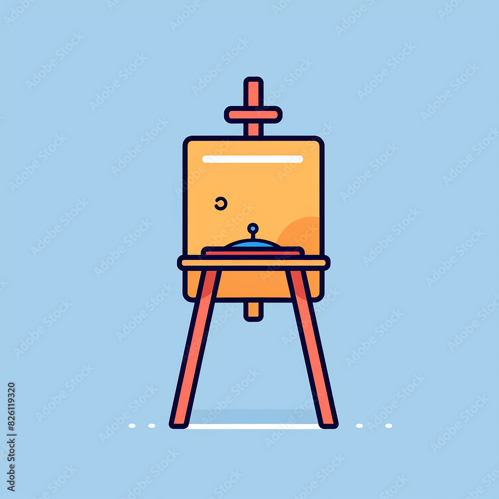 Easel_Stand_Knobs_Modern_Line_Icon_Vector_Line_Art_Cu Easel_Stand_Knobs_Modern_Line_Icon_Vector_Line_Art_Cu