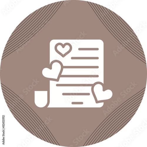 Romantic poem Vector Icon