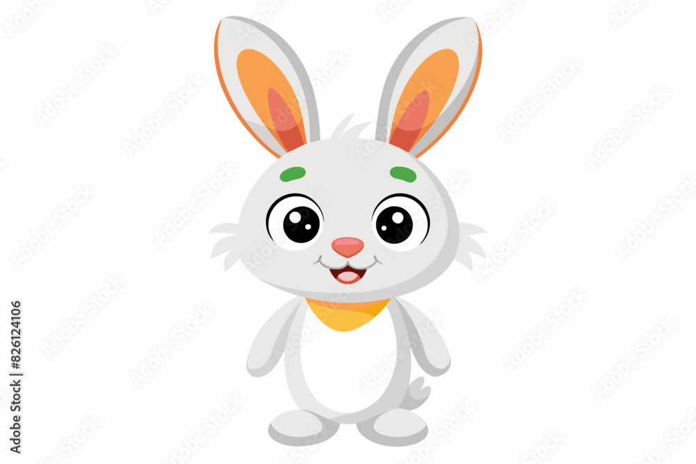 Fototapeta premium A rabbit cartoon vector artwork illustration 