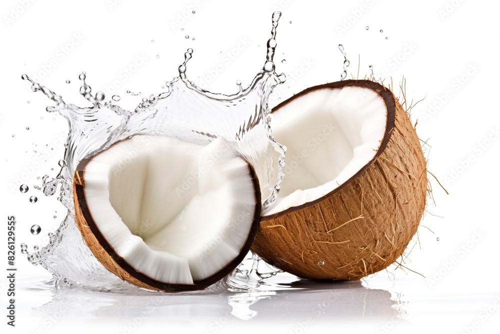 fresh coconut background with generative ai fresh coconut background with generative ai