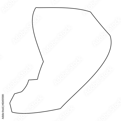 Angaur State map, administrative division of Palau. Vector illustration.