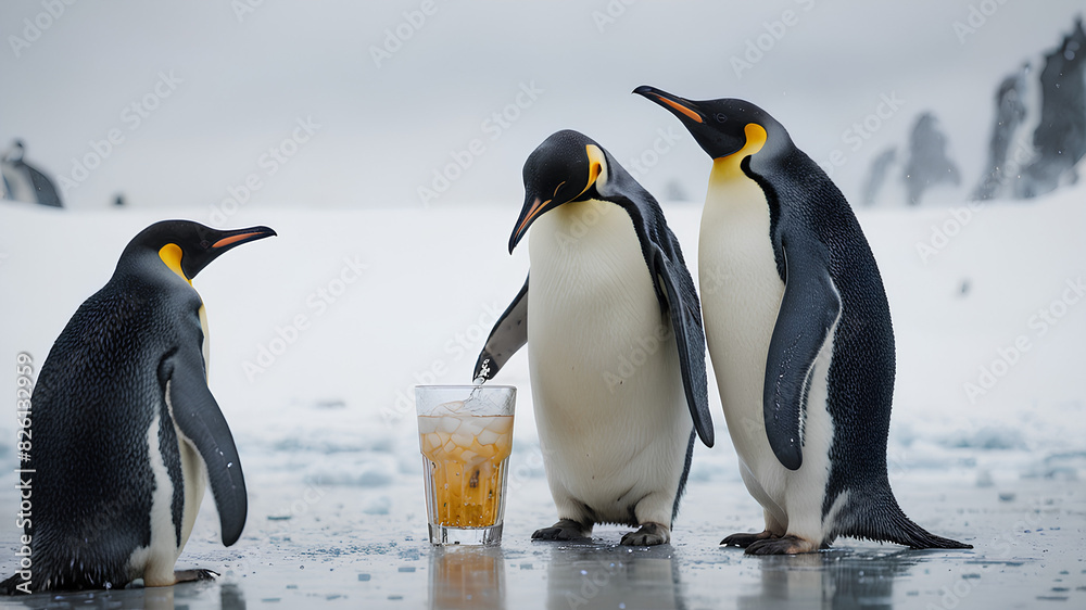 Fototapeta premium AI image generated penguin