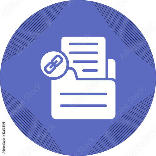 Document Link Vector Icon