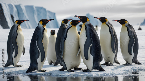 AI image generated penguin photo