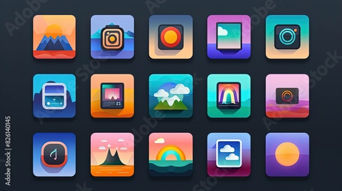 Different albums icon UHD wallpaper