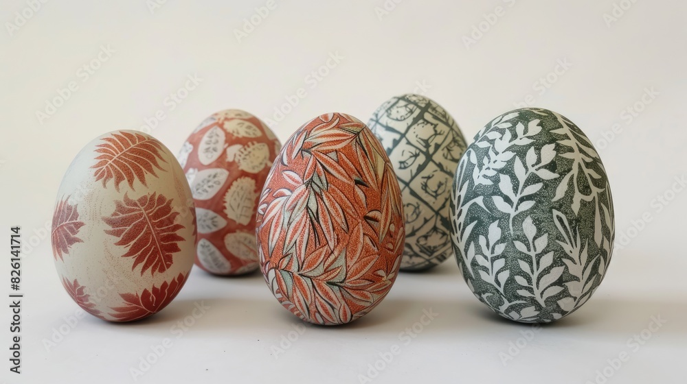 Eco friendly patterned Easter eggs Eco friendly patterned Easter eggs