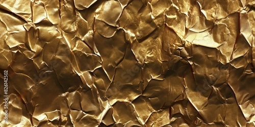 Seamless Golden Crumpled Foil Texture © Javier