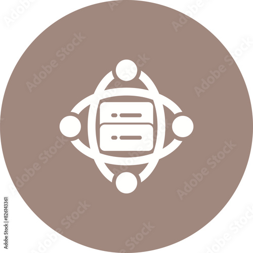 Cluster Server Vector Icon