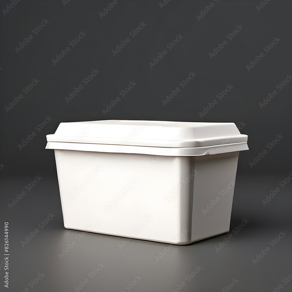 Brand Your Meals: Takeaway Food Box with Copy Space for Logo Design Brand Your Meals: Takeaway Food Box with Copy Space for Logo Design
