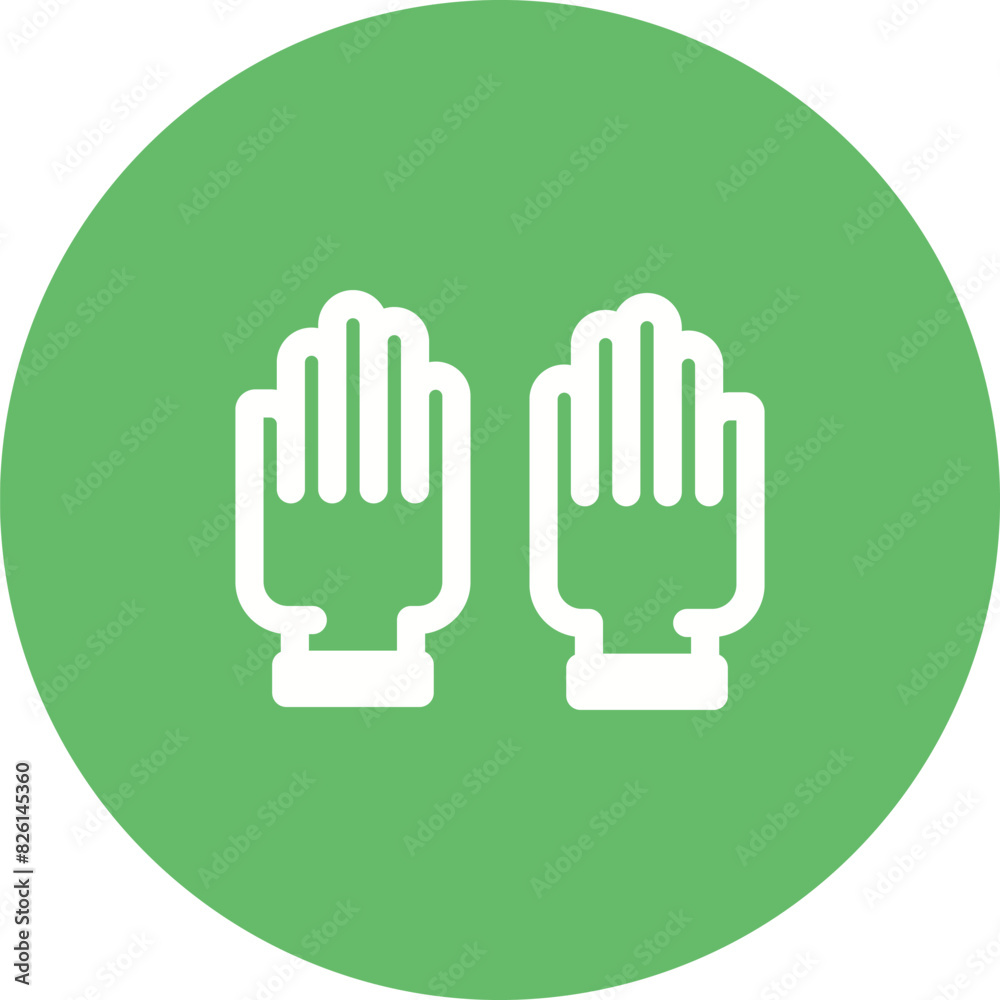 Rubber Gloves Vector Icon