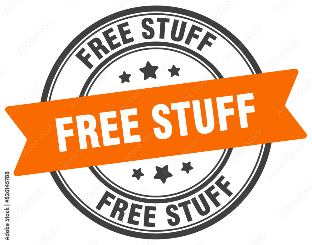 free stuff stamp. free stuff label on transparent background. round ...