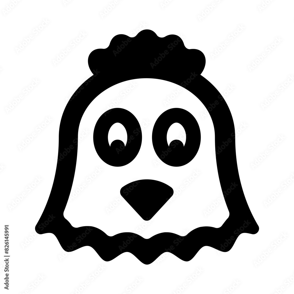 Fototapeta premium Chicken Hen Line Icon