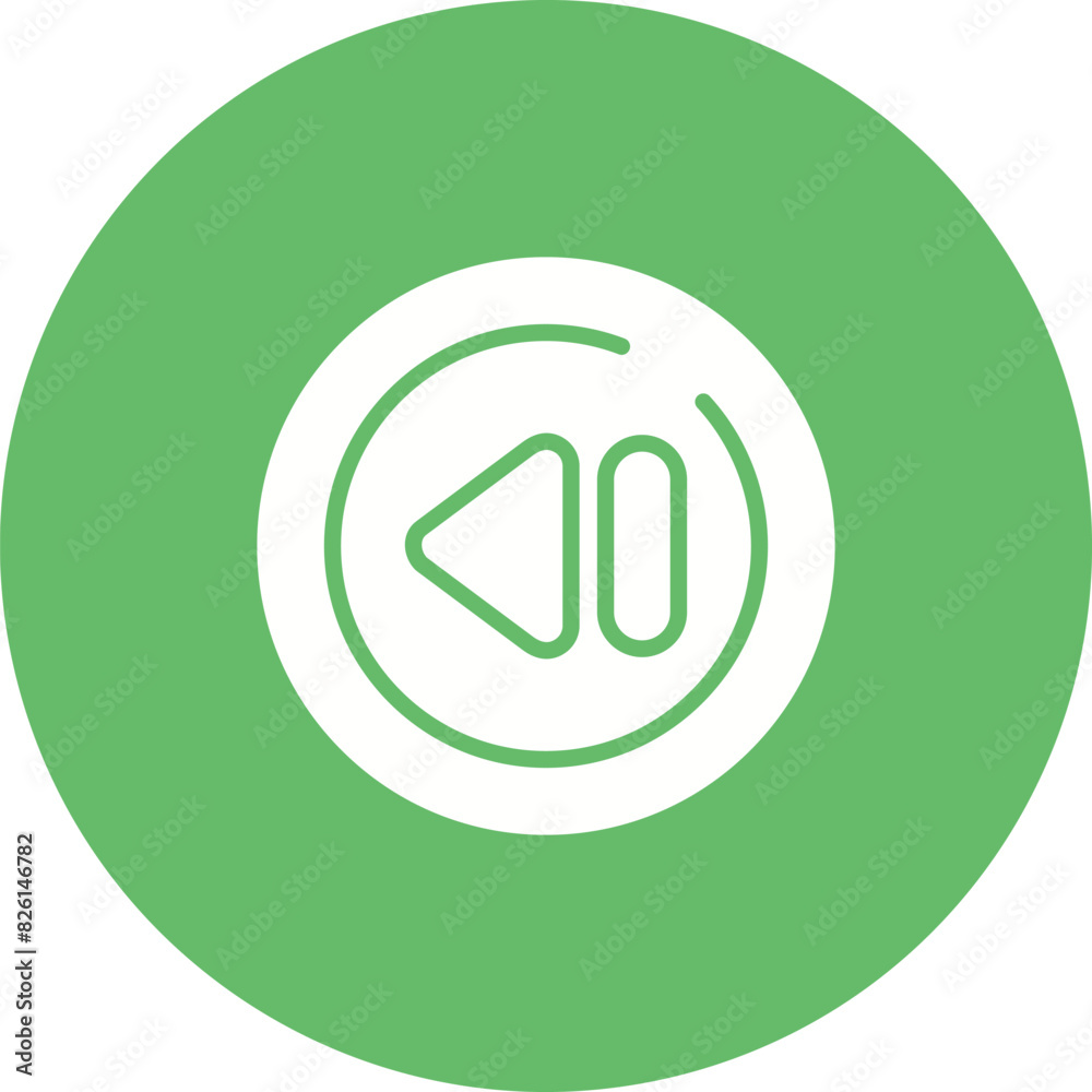 Previous Track Circle Vector Icon Previous Track Circle Vector Icon