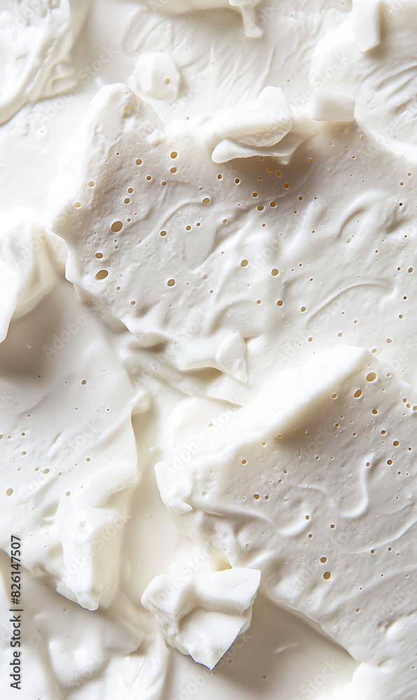 closeup of tofu texture with spongy white surface, a closeup of the tofu texture, showcasing its smooth and slightly spongy surface with vibrant white hues
