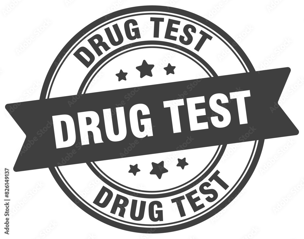 drug test stamp. drug test label on transparent background. round sign drug test stamp. drug test label on transparent background. round sign