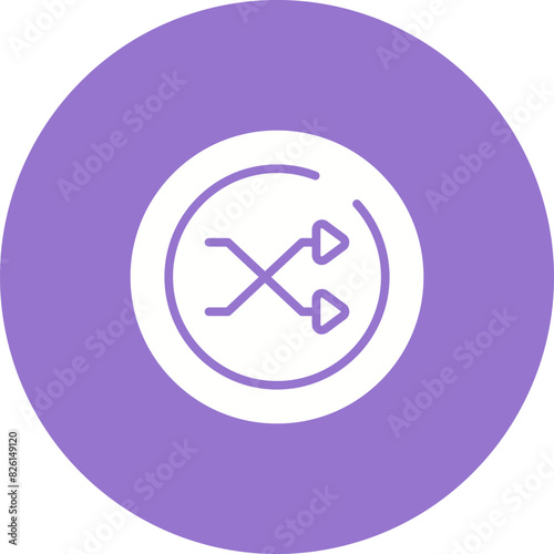 Shuffle Circle Vector Icon