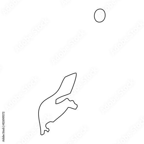 Peleliu State map, administrative division of Palau. Vector illustration.