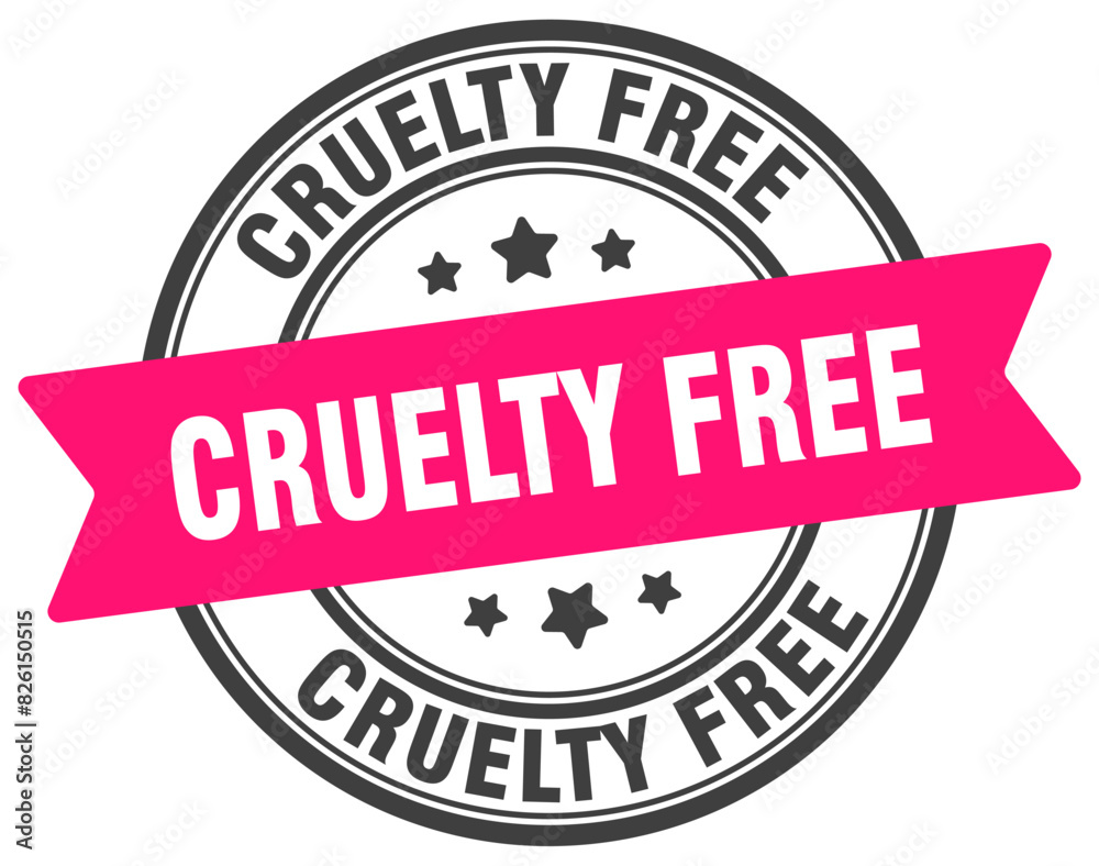 cruelty free stamp. cruelty free label on transparent background. round sign