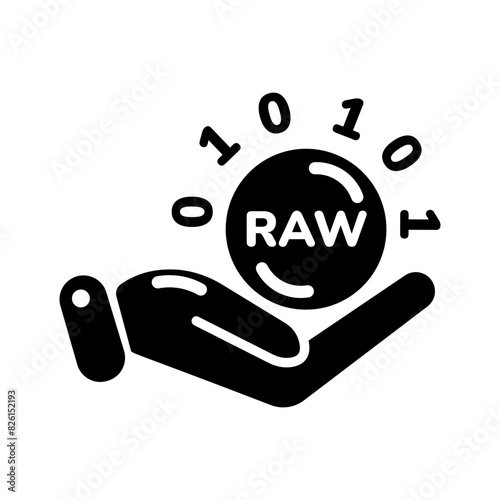 Check this solid icon of raw data 