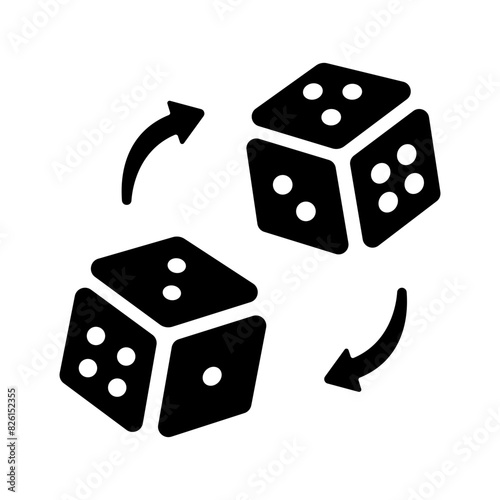 A solid style icon of probability