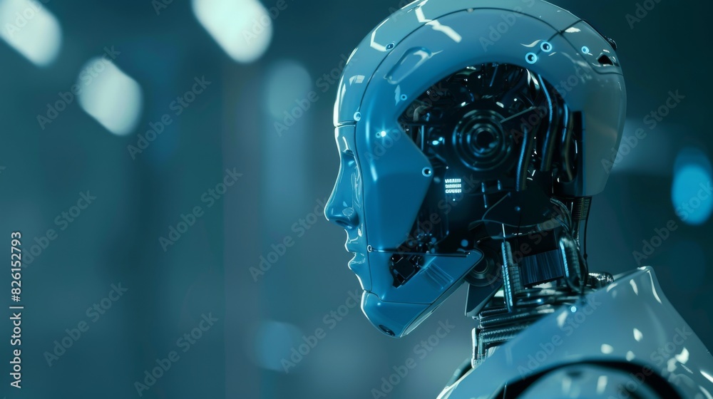 Fototapeta premium The future is here. Introducing the new AI-powered robot that will change your life.