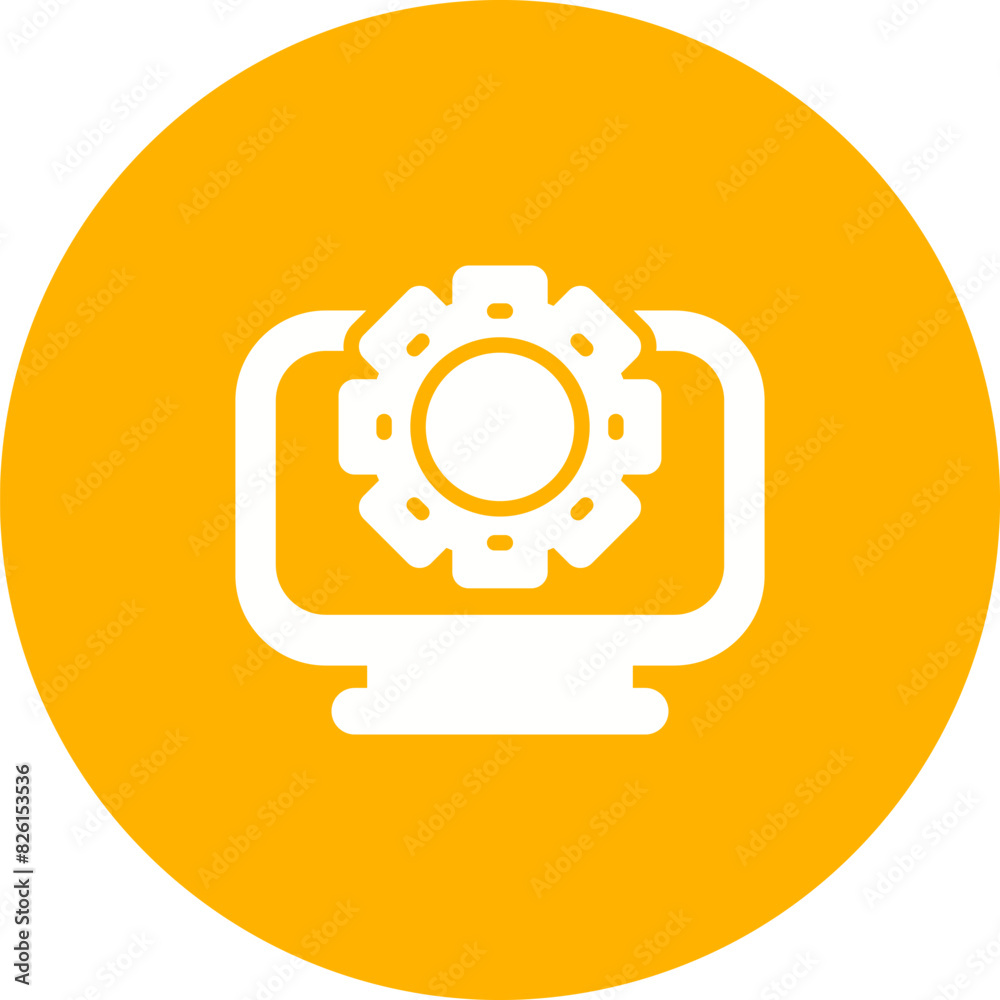 Desktop Computer Vector Icon Desktop Computer Vector Icon