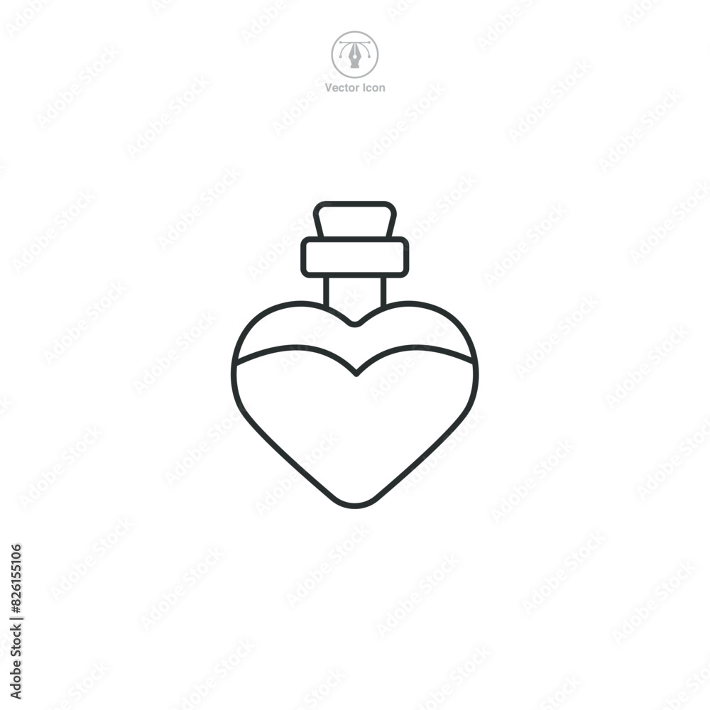 Love Potion Icon symbol vector illustration isolated on white background