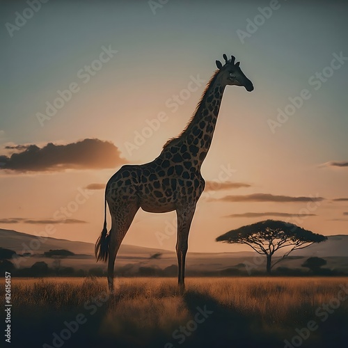 Giraffe Majesty Graceful Wildlife Photography for Design Projects © MDSAIDE