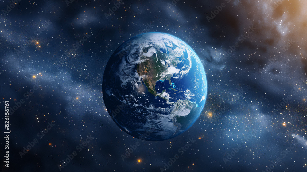 Obraz premium Blue planet Earth in the outer space.