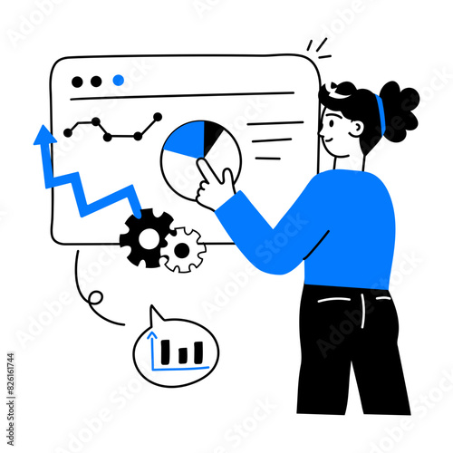 Download doodle mini illustration of predictive analysis 