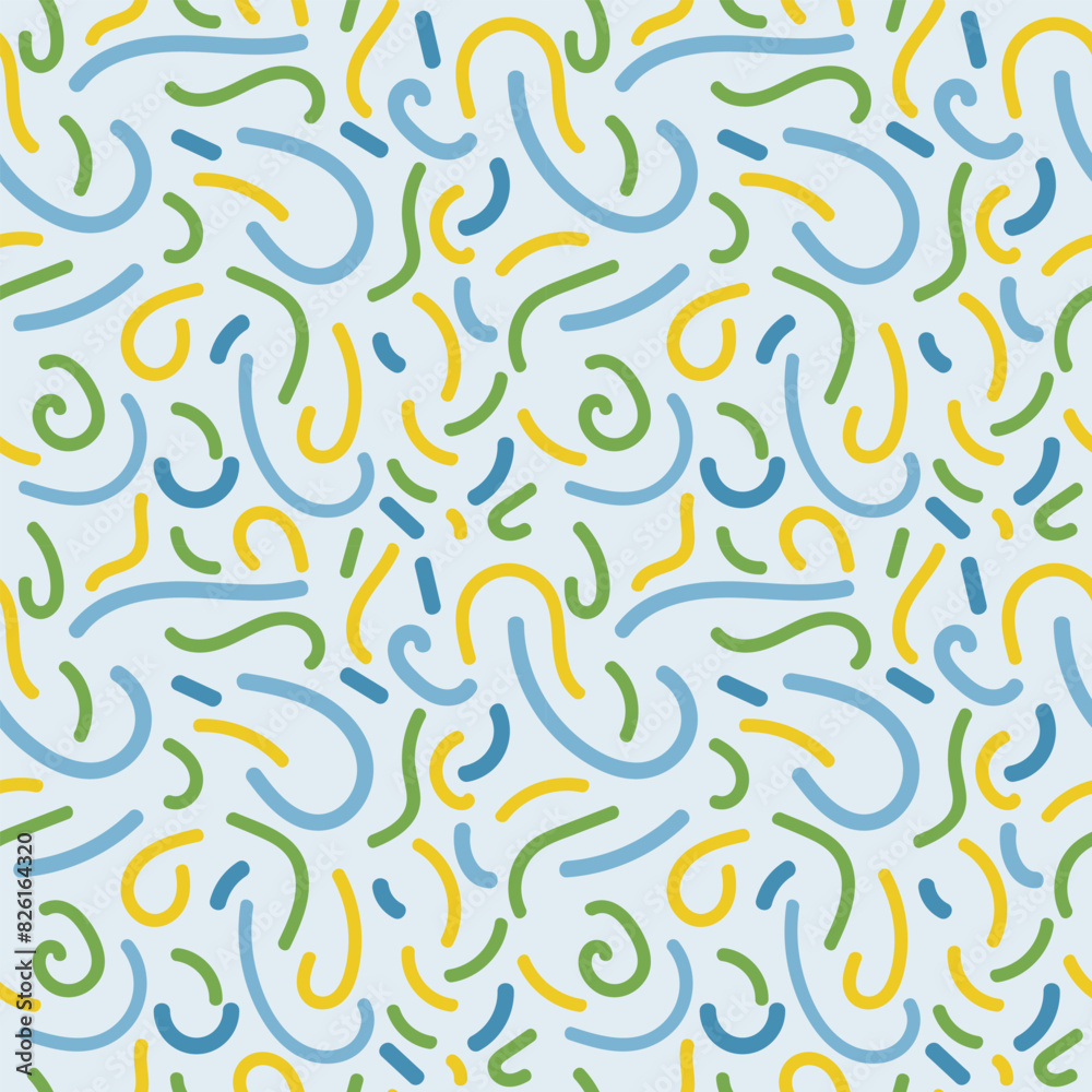 Fun colorful line doodle seamless pattern. Hand drawn. Creative minimalist style art background for children or trendy design with basic shapes. Simple childish scribble backdrop. Vector
Fun colorful line doodle seamless pattern. Hand drawn. Creative minimalist style art background for children or trendy design with basic shapes. Simple childish scribble backdrop. Vector