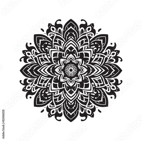 Mandala floral vector illustration set