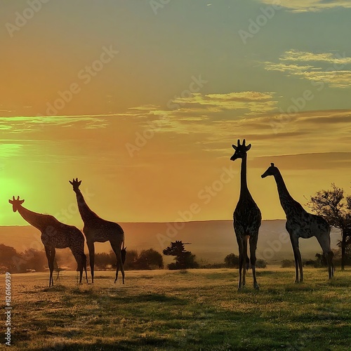 Giraffe Majesty Graceful Wildlife Photography for Design Projects