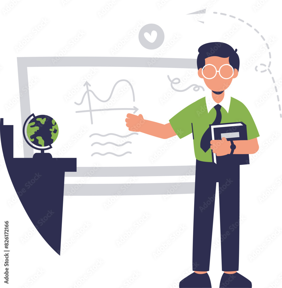 Happy Teacher’s Day. Teachers and Students. Flat vector illustration Happy Teacher’s Day. Teachers and Students. Flat vector illustration