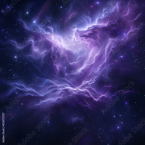 Stunning Purple Nebula in Deep Space Ai generated © DigitalNomadPN