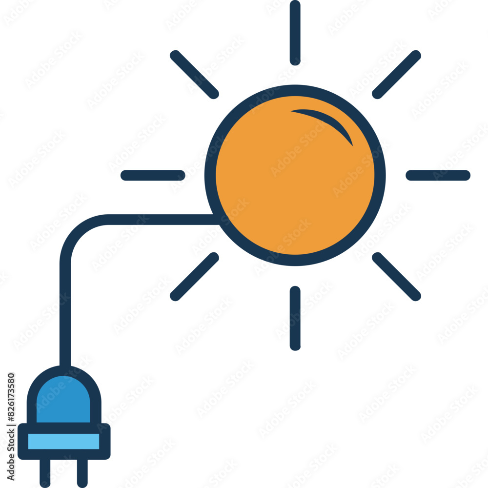Electrical Plug Icon Colored Outline Icon Electrical Plug Icon Colored Outline Icon