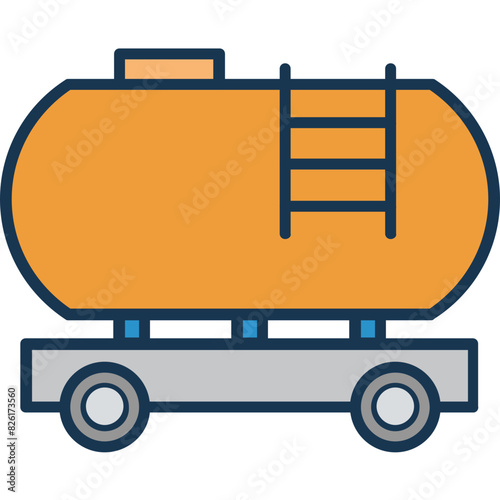 Freight  Icon Colored Outline Icon