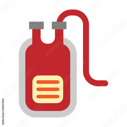 Blood Bag Flat Icon Design