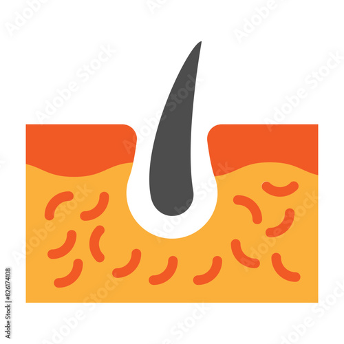 Epidermis Flat Icon Design