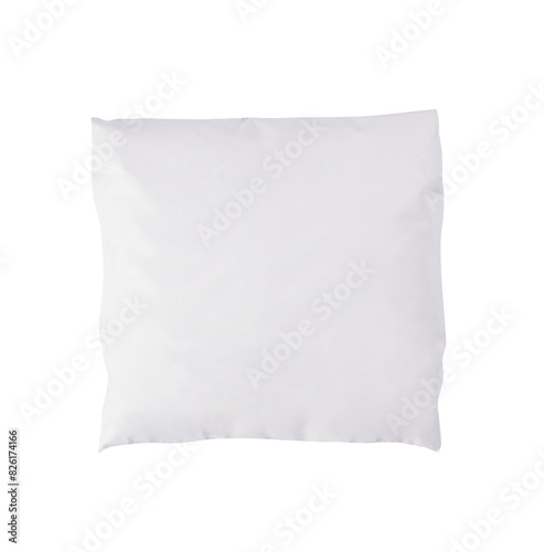 Packaged sour cream on white background