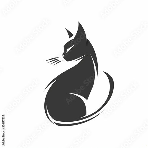 猫のシンプルなロゴ/Simple Logo of a Cat/Generative AI
