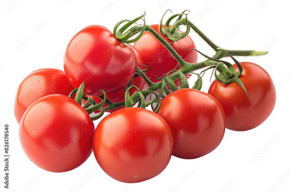 Bunch of red juicy fresh tomato isolated on white background Bunch of red juicy fresh tomato isolated on white background