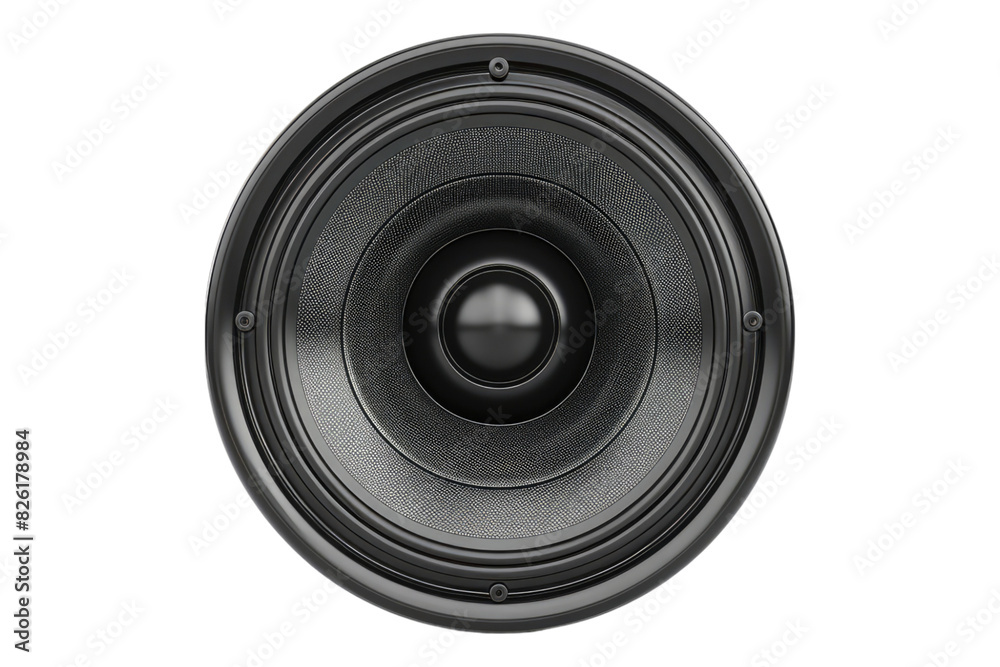 Car acoustic speaker isolated on white background Car acoustic speaker isolated on white background